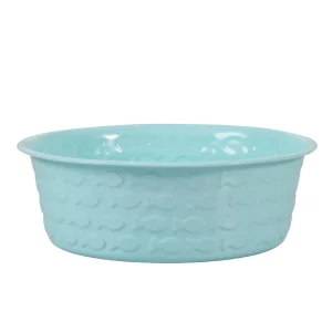 Whisker City® Stainless Steel Embossed Fish Cat Bowl