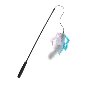Whisker City® Teaser With Ribbons and Feathers Cat Toys