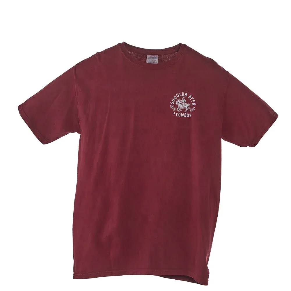 Whiskey Bent Hat Co Crimson Shoulda Been A Cowboy Tee Shirt - Image 2