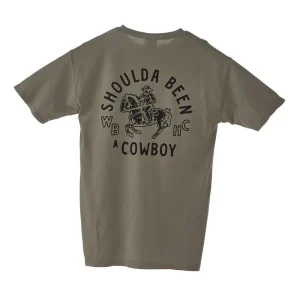 Whiskey Bent Hat Co Faded Shoulda Been A Cowboy Tee Shirt