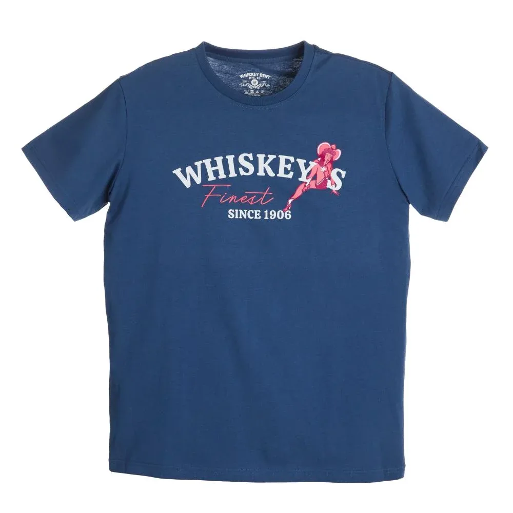 Whiskey Bent Hat Co Mens The Finest Blue Tee