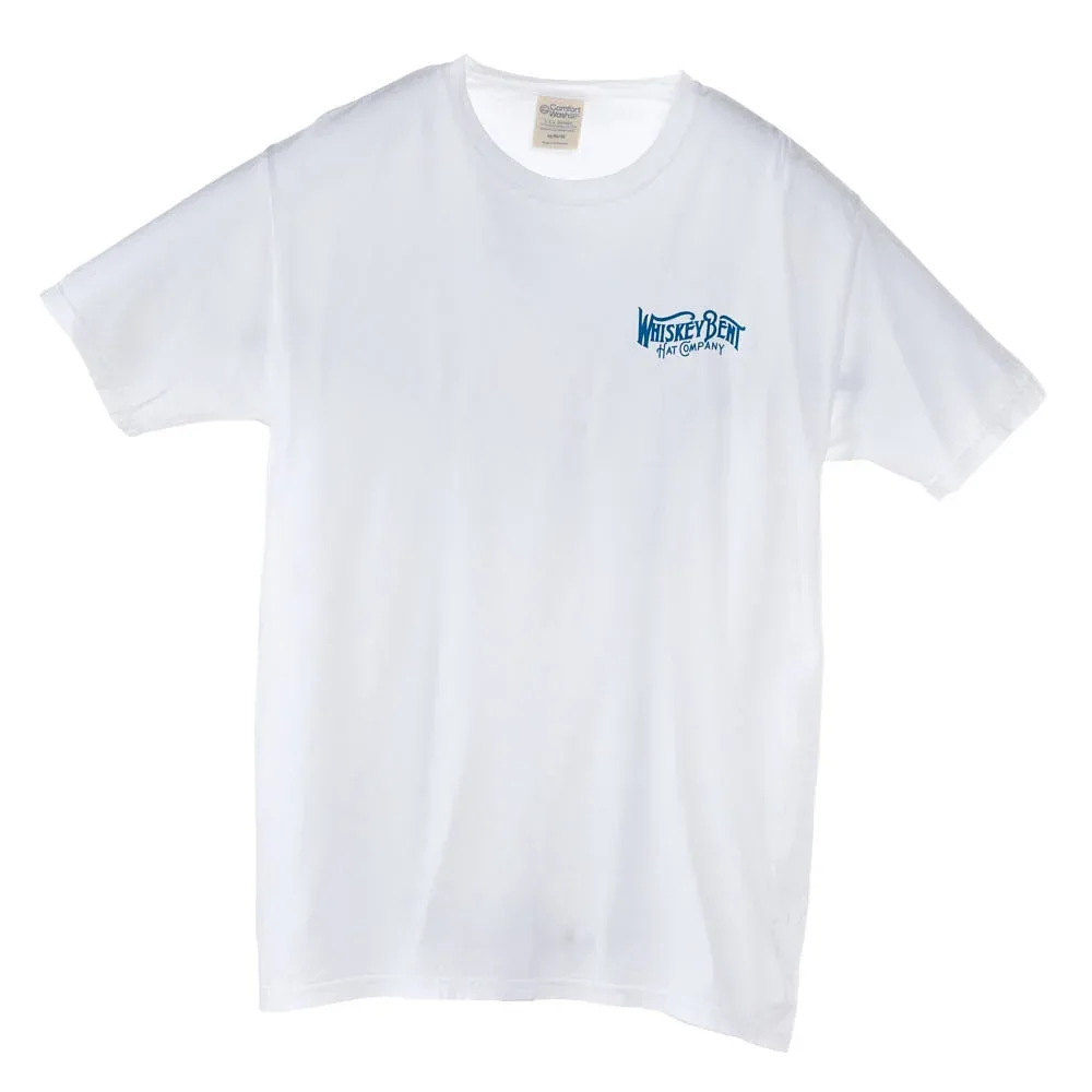 Whiskey Bent Hat Co White Beach Front Tee Shirt - Image 2