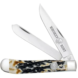 Whiskey Bent Knives Carved Burnt Bone