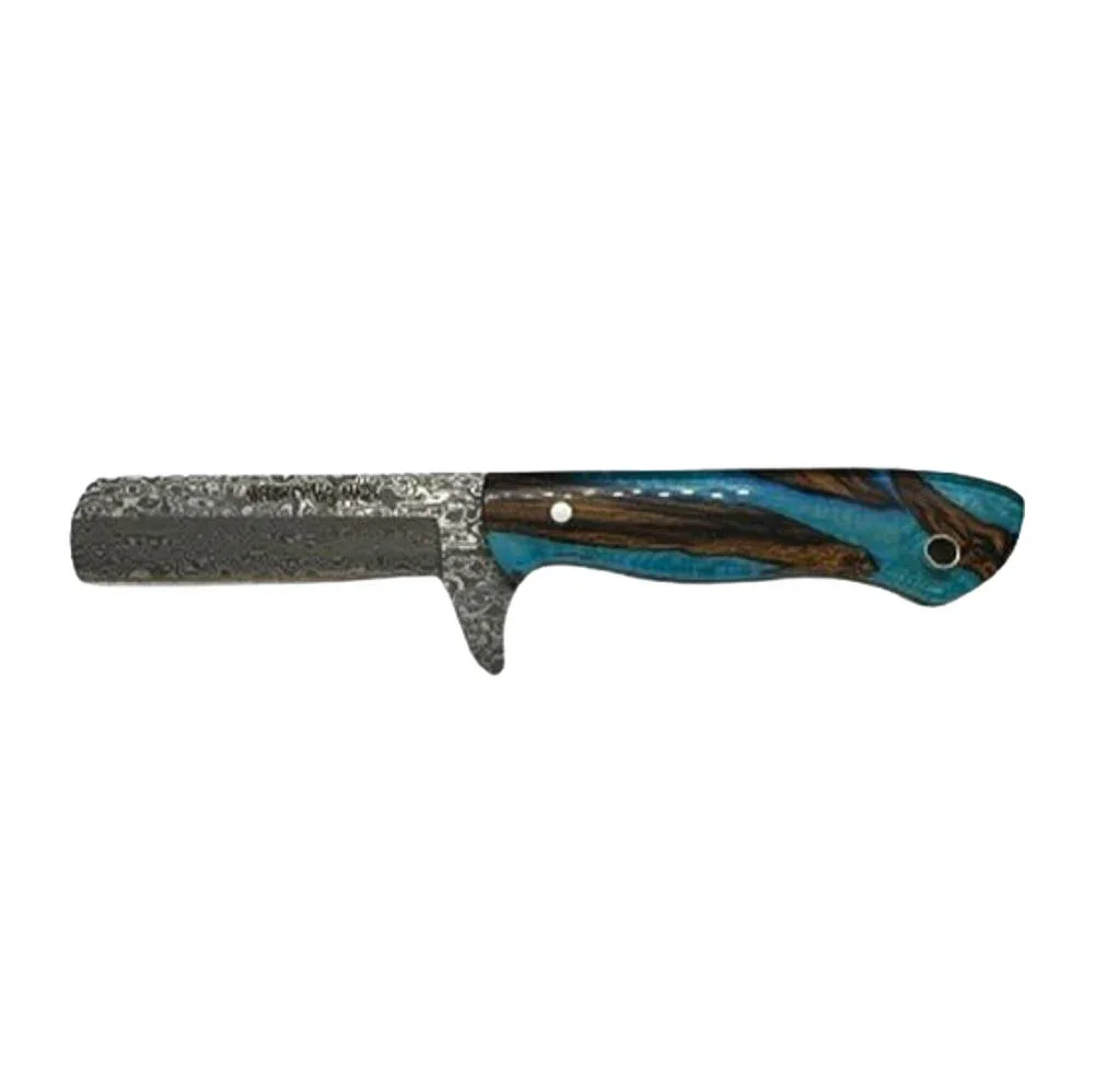 Whiskey Bent Knives Spring Branch Damascus Bull Cutter