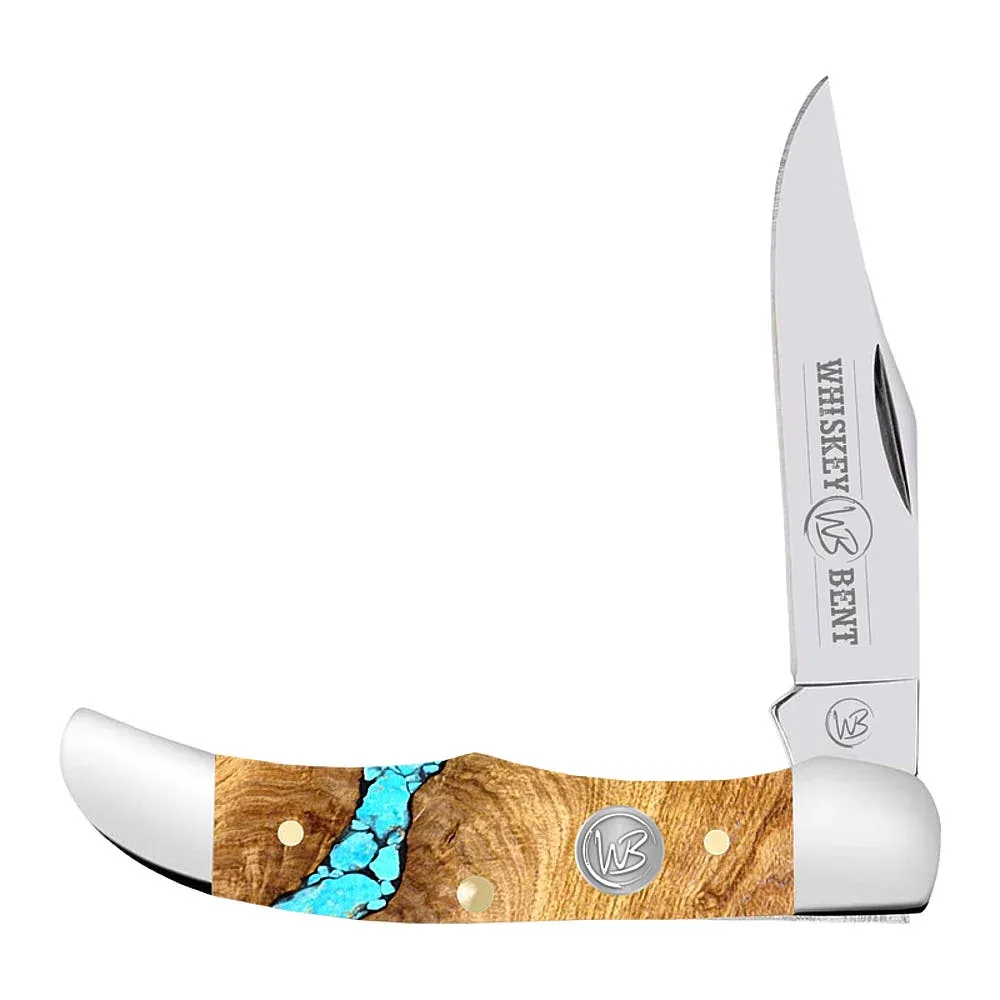 Whiskey Bent Knives Turquoise River Mini Hunter