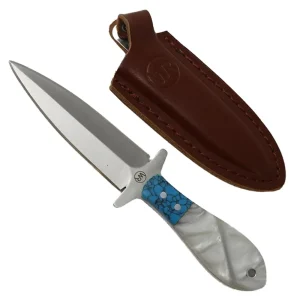 Whiskey Bent Knives Vaquero Dagger Traditional Fixed Blade Knife 440C Stainless Steel 3.5