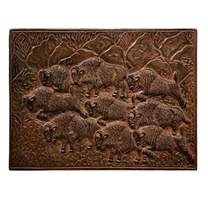 Wilco Home Inc Buffalo Stampede Brown Metal Wall Art