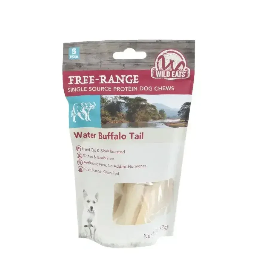 Wild Eats Water Buffalo Tail Dog Treat 5-6 in, 5 ct