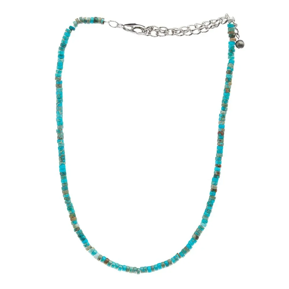 Wild Junkie Handmade Turquoise Rondelle Choker