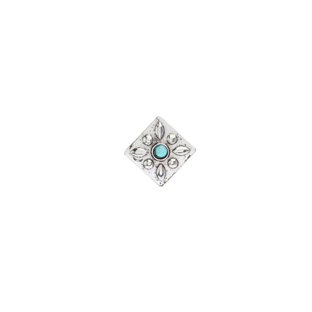 Wild Junkie Square Turquoise Concho Studs