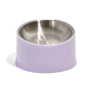 Wild One Slanted Cat Bowl, Lilac