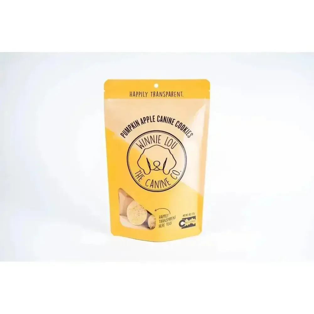 Winnie Lou Pumpkin Apple Canine Cookies Dog Treats 4 oz.