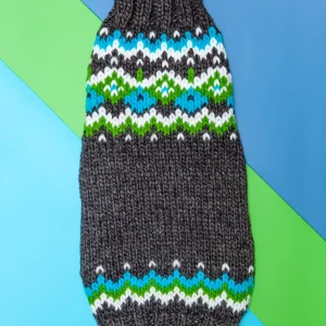 Winter Wonder Fairisle Dog Sweater in Charcoal <>