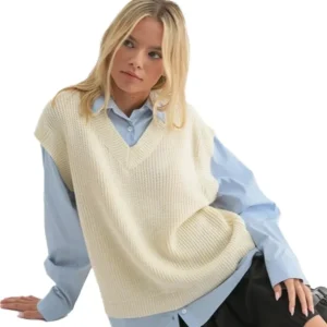 Wishlist Womens Cream Blue Long Sleeve Top