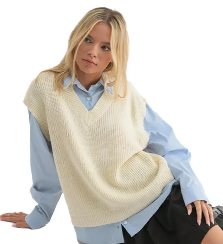 Wishlist Womens Cream Blue Long Sleeve Top