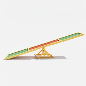 Wooden Dog Agility Seesaw, Training And Exercise Equipment, Weather Resistant, 71 L, Natural