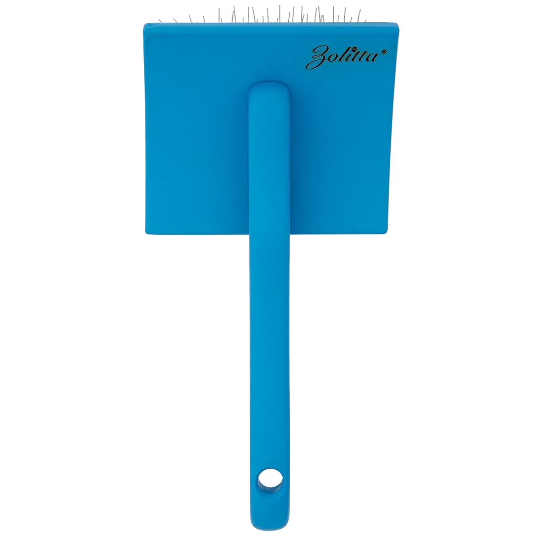 Wooden Large Dematting Slicker Brush Blue by Zolitta - Image 2