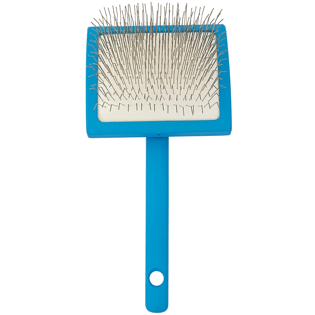 Wooden Large Dematting Slicker Brush Blue by Zolitta