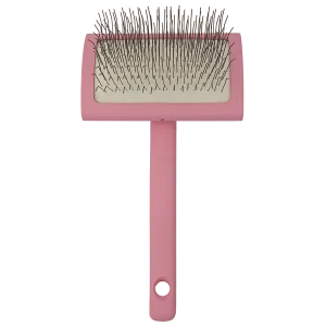 Wooden Medium Dematting Slicker Brush Pink by Zolitta