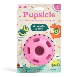 WOOF Pupsicle Treat-Dispensing Dog Toy, Varies by Color & Size