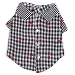 WORTHY DOG | Gingham Hearts Shirt