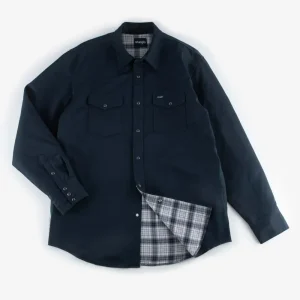 Wrangler Big & Tall Flannel Lined Black Workshirt