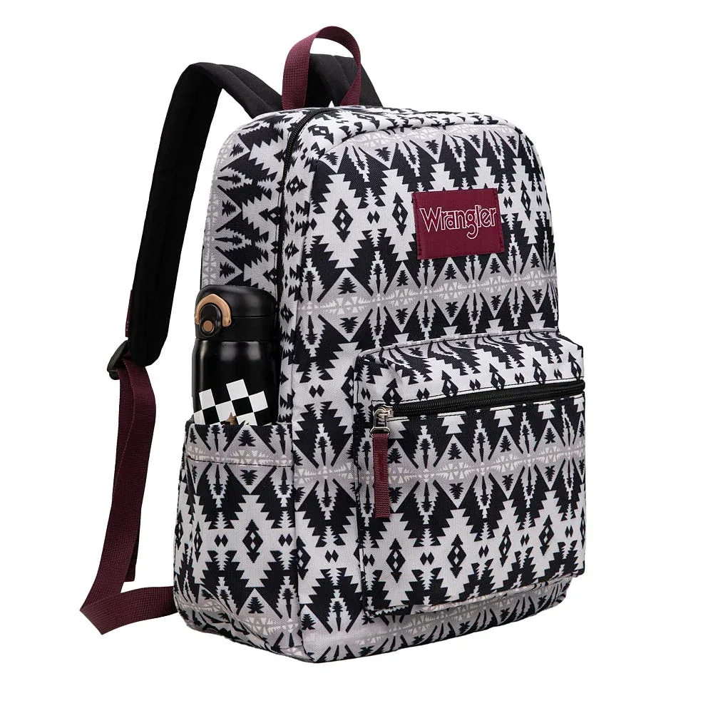 Wrangler Black Aztec Printed Backpack - Image 2
