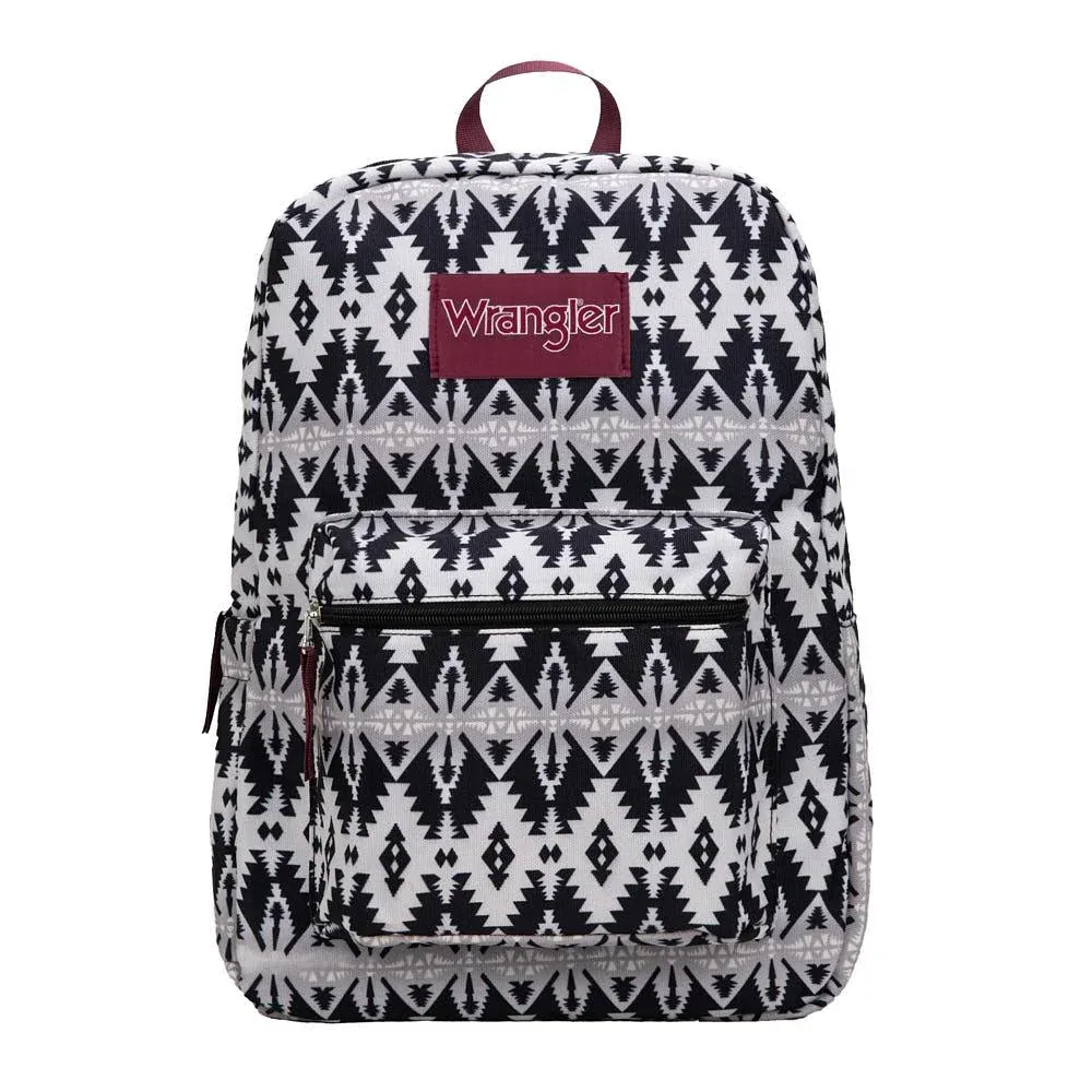 Wrangler Black Aztec Printed Backpack