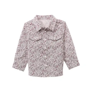 Wrangler Boys Baby Classic Burgundy Print Shirt