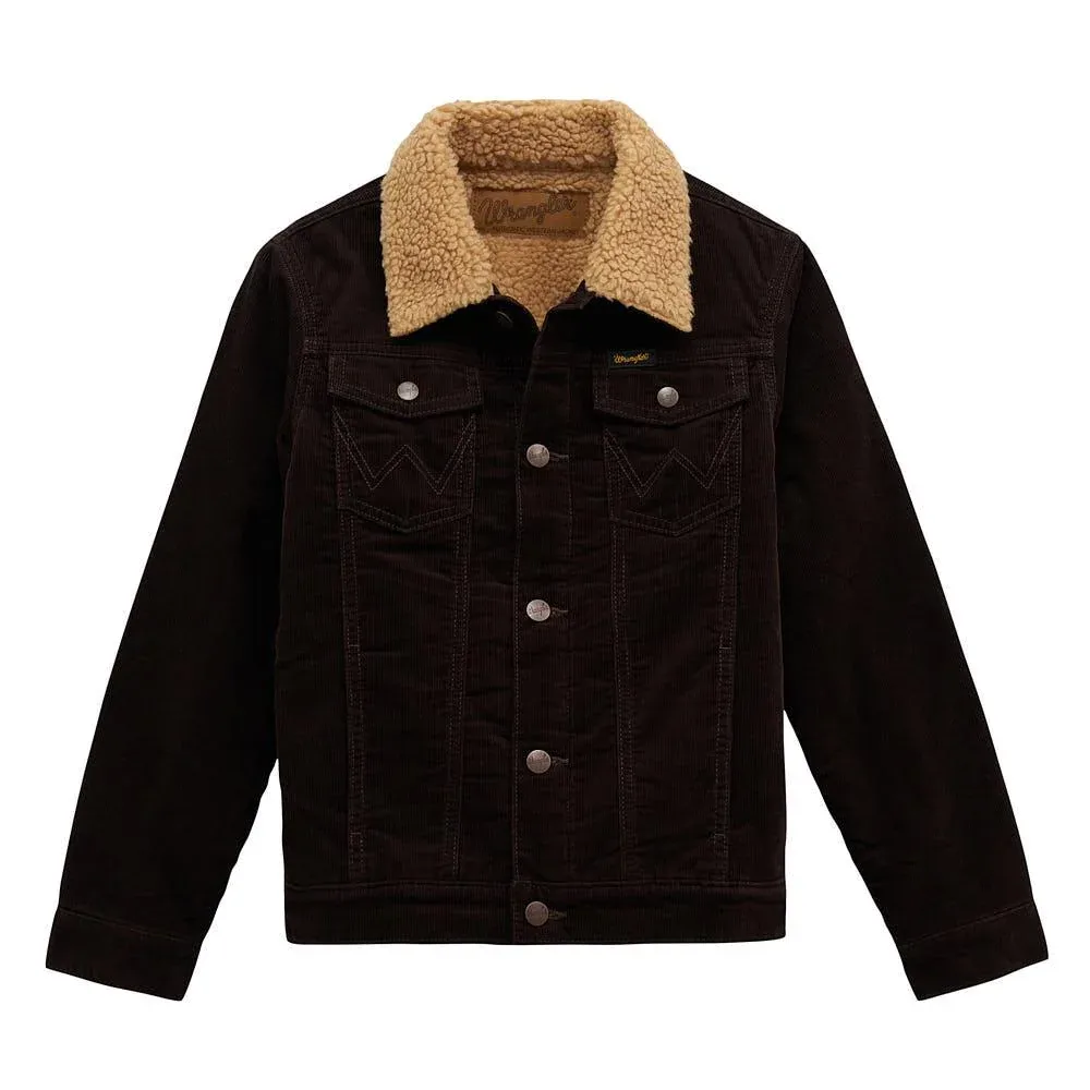 Wrangler Boy's Black Coffee Corduroy Jacket