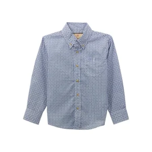 Wrangler Boy's Classic Blue Print Shirt