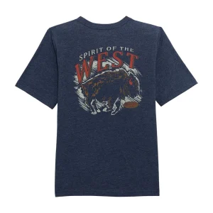 Wrangler Boy's Dress Blues Buffalo Tee Shirt