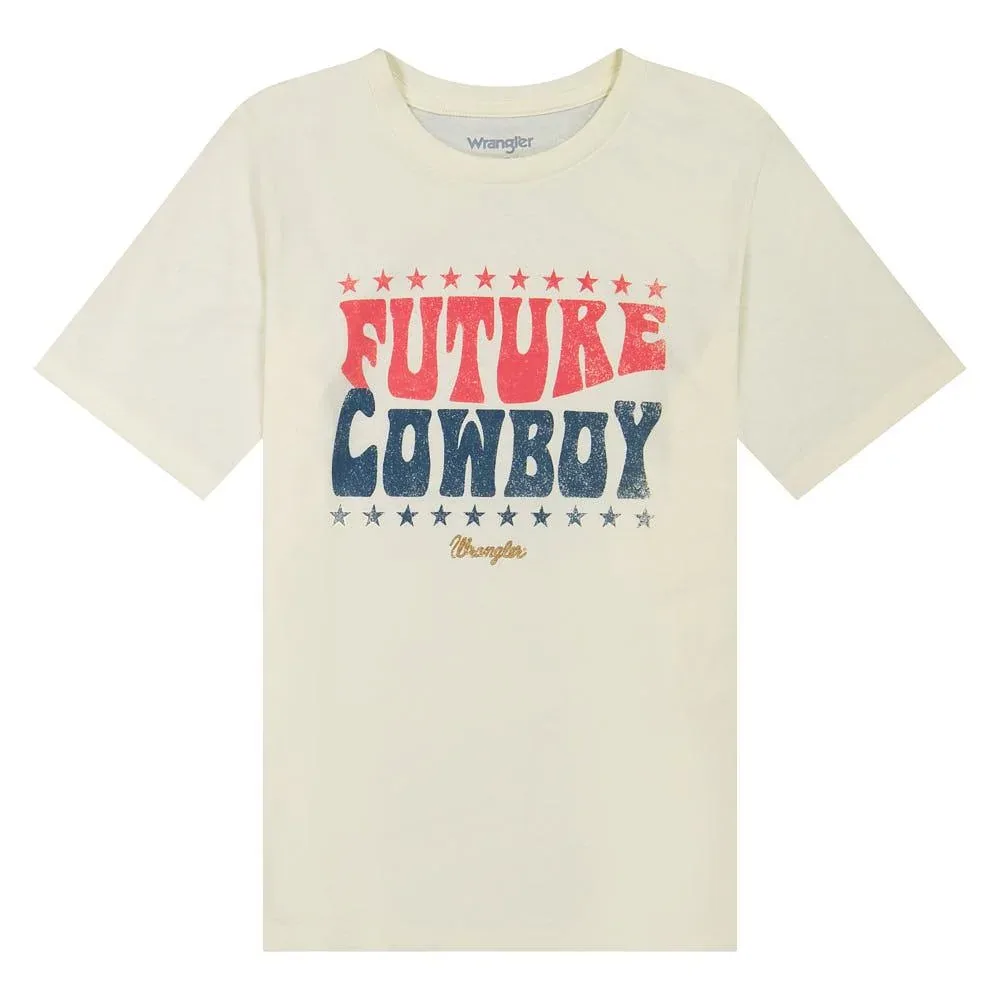 Wrangler Boy's Future Cowboy White Tee Shirt
