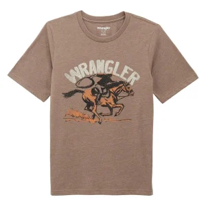 Wrangler Boy's Roper Graphic Brindle Tee Shirt