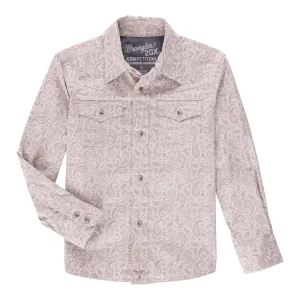 Wrangler Boy's Tan Paisley 20X Shirt