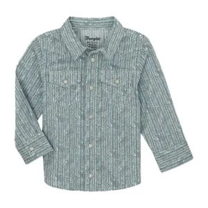 Wrangler Boys Turquoise Long Sleeve Shirt