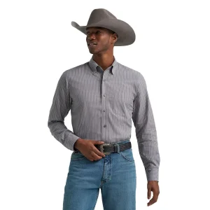 Wrangler Cody Johnson Grey & Purple Stripe Shirt