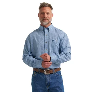 Wrangler George Strait Blue Print Shirt