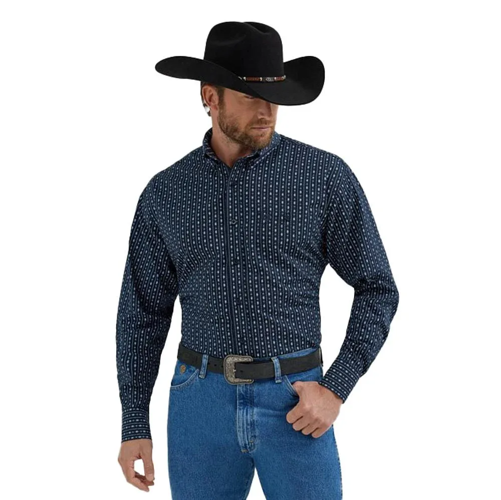 Wrangler George Strait Blue Print Shirt