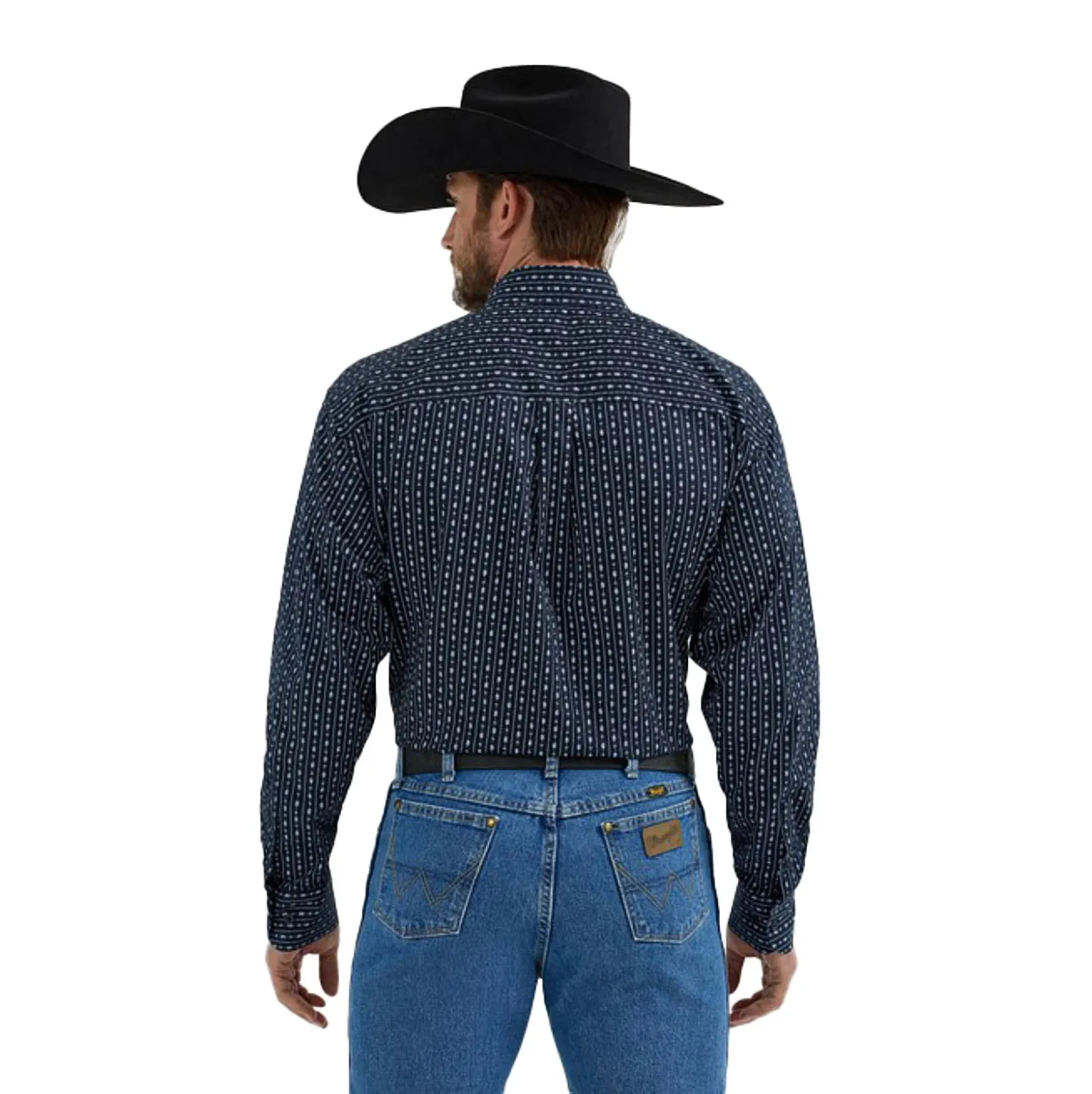 Wrangler George Strait Blue Print Shirt - Image 2