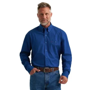Wrangler George Strait Blue Solid Shirt