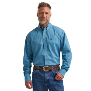 Wrangler George Strait Multi Blue Print Shirt