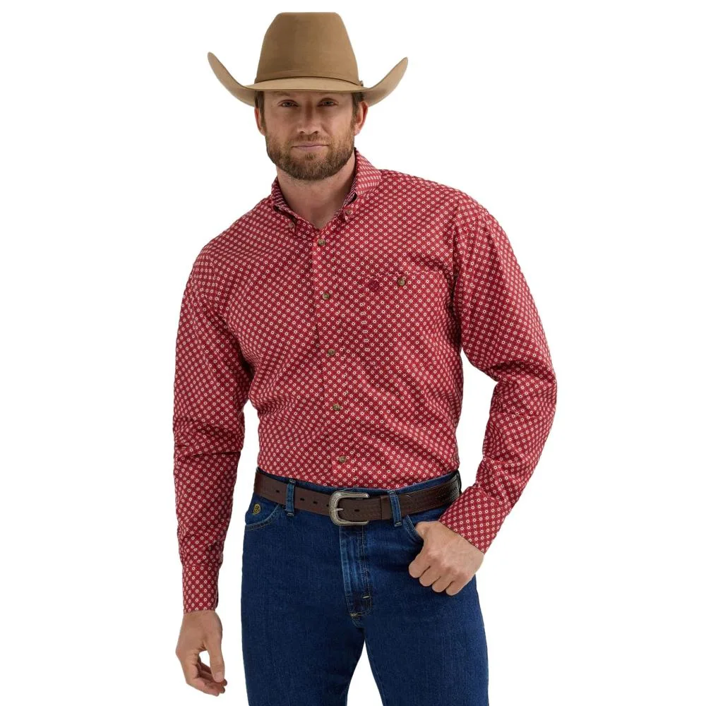 Wrangler George Strait Red Circle Print Shirt