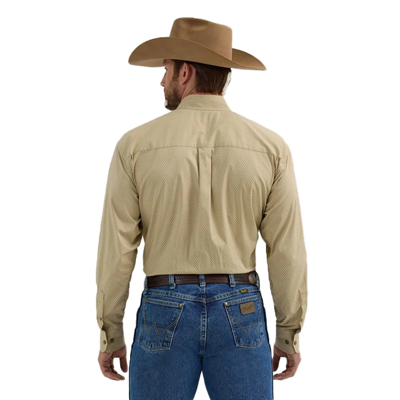 Wrangler George Strait Tan Plaid Shirt - Image 2