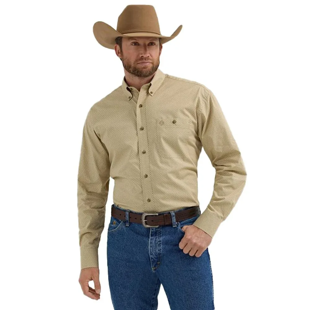 Wrangler George Strait Tan Plaid Shirt