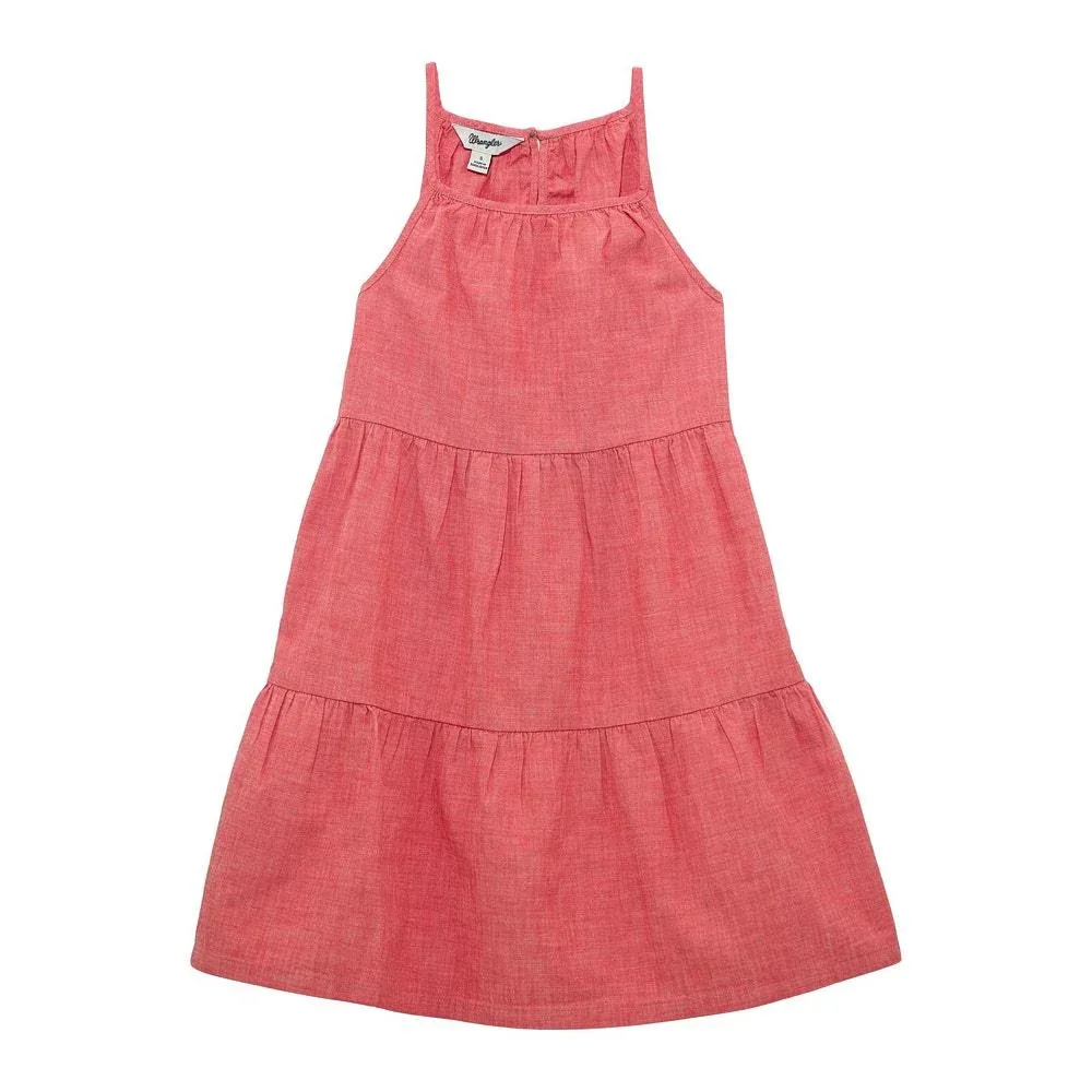 Wrangler Girl's Red Tiered Dress