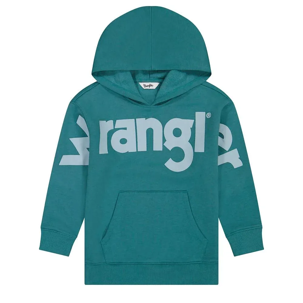 Wrangler Girl's Turquoise Logo Hoodie