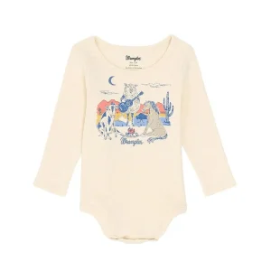 Wrangler Infant Girl's Oatmeal Bodysuit