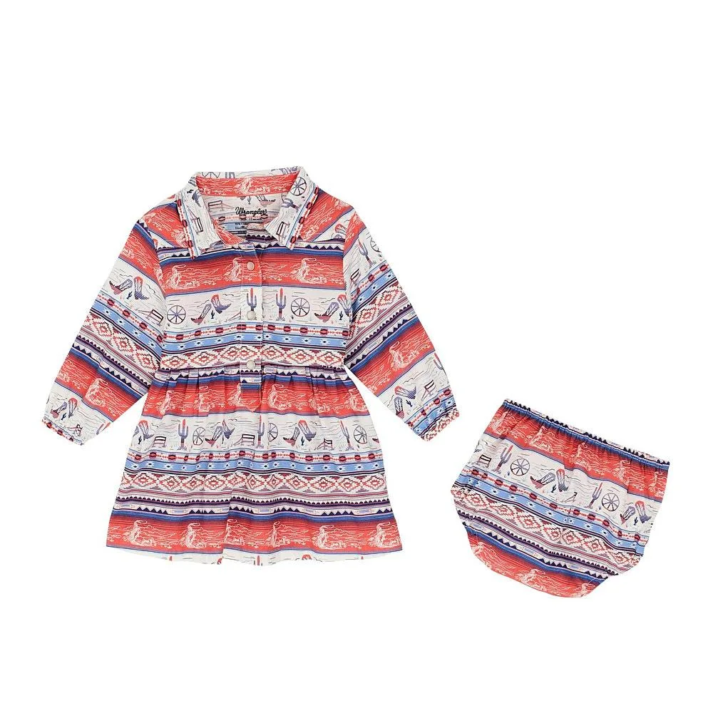 Wrangler Infant Girl's Pink Snap Dress