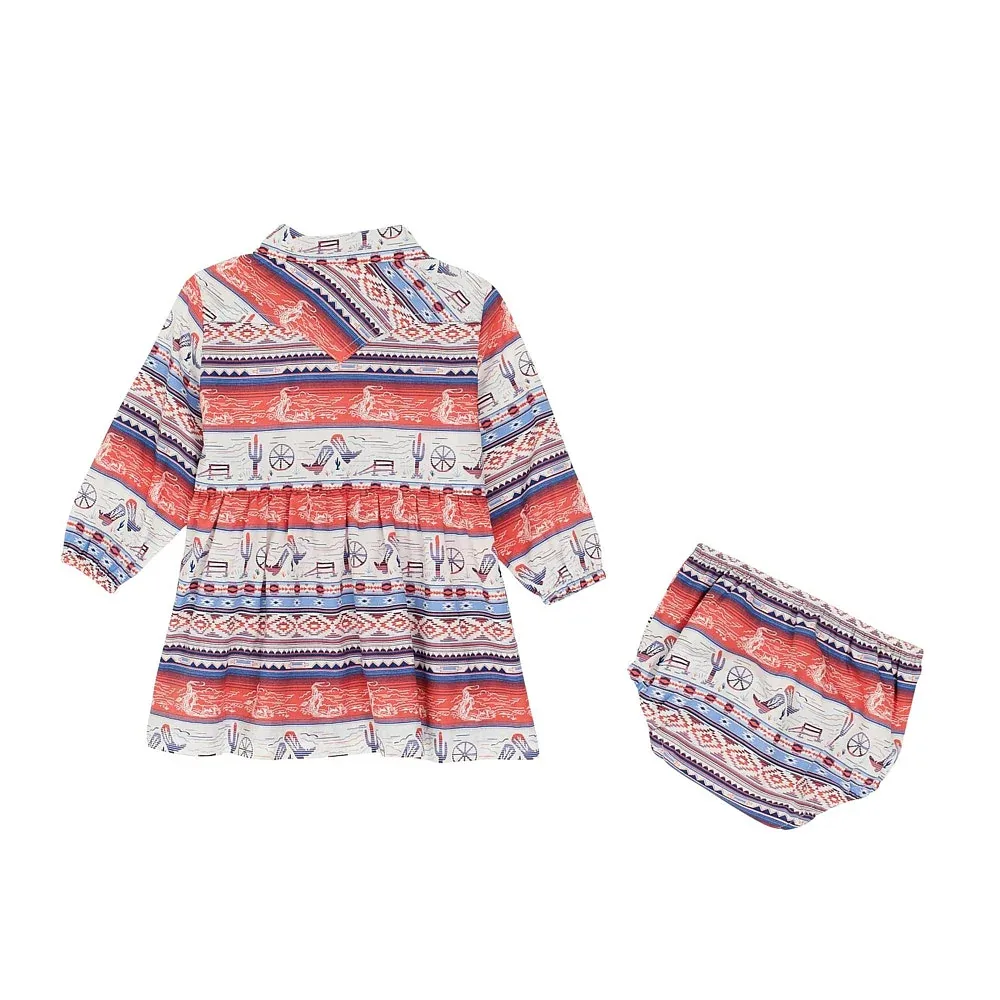 Wrangler Infant Girl's Pink Snap Dress - Image 2